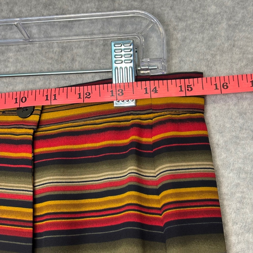 Vintage 90s y2k Striped Multicolor Wrap Maxi Skirt Women's Sz 12 Red Green Indie - Picture 7 of 8
